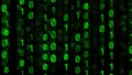 Abstract of digital matrix green code Royalty Free Stock Photo
