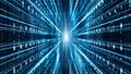 Abstract digital matrix particles flow, Digital data connection, Technology concept background