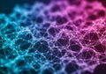 Abstract digital mesh network with interconnected Royalty Free Stock Photo
