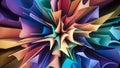 An abstract digital multi-layered angular shapes background, ai generated. Royalty Free Stock Photo