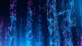 Abstract Digital Network Background with Blue and Purple Plexus Royalty Free Stock Photo