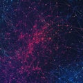 Abstract Digital Network Background with Colorful Data Points Royalty Free Stock Photo
