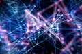 Abstract Digital Network Concept. Glowing Connected Nodes And Lines Forming Futuristic Data Structure Representing Technology And Royalty Free Stock Photo
