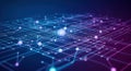 Abstract digital network connecting data points with glowing nodes Royalty Free Stock Photo