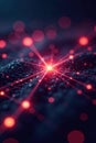 Abstract digital network connecting glowing points , structure, information Royalty Free Stock Photo