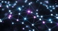 Abstract Digital Network Connection Background with Glowing Nodes Royalty Free Stock Photo