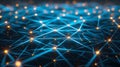 Abstract Digital Network: Connection, Data Flow, Technology Background Royalty Free Stock Photo