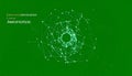 Abstract Digital Network Connection on Green Background Royalty Free Stock Photo