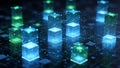 Abstract Digital Network Cubes Royalty Free Stock Photo