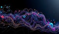Abstract digital network, data connection, technology background, tech art, Stock Photo, Generative AI Royalty Free Stock Photo