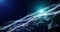 Abstract digital network data flow visualization Royalty Free Stock Photo