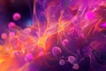 Abstract Digital Network Design with Colorful Flowing Data Visualization Royalty Free Stock Photo