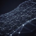 Abstract digital network design featuring a 3D mesh pattern. Thin, interconnected Royalty Free Stock Photo