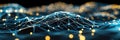 Abstract digital network design with glowing points and lines Royalty Free Stock Photo