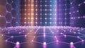 ?Colorful network mesh and spheres background AI generated Royalty Free Stock Photo
