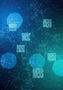 Abstract Digital Network. Futuristic Technology Background. Internet Connection Royalty Free Stock Photo