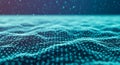 Abstract Digital Network of Glowing Blue Dots and Lines technology data Royalty Free Stock Photo