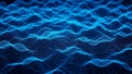 Abstract digital network of glowing blue lines forming a wavy surface pattern Royalty Free Stock Photo