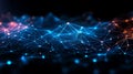 Abstract digital network with glowing nodes