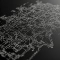 Abstract Digital Network Grid on Dark Background Representing Data Flow and Connectivity Royalty Free Stock Photo