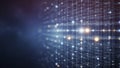 Abstract Digital Network Grid with Glowing Connections and Light Flare Royalty Free Stock Photo