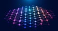 Abstract digital network pattern featuring interconnected nodes arranged in a grid. Royalty Free Stock Photo