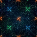 Abstract digital network pattern featuring interconnected nodes and Royalty Free Stock Photo
