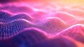 Abstract digital network plexus forming futuristic waves Royalty Free Stock Photo
