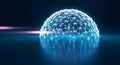 Abstract Digital Network Sphere Shield Protection Concept Royalty Free Stock Photo