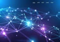 Abstract digital network visualization. Features interconnected Royalty Free Stock Photo