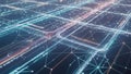 Abstract digital network visualization featuring interconnect Royalty Free Stock Photo