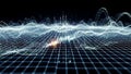 Abstract Digital Ocean Waveform Sound Data Network Grid Royalty Free Stock Photo