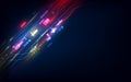 abstract digital online communication technology background, circuit lines computer, internet system cyberspace