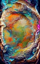 Rainbow opal - abstract digital art