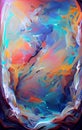 Rainbow opal - abstract digital art