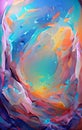 Rainbow opal - abstract digital art