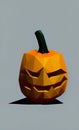 Low poly Halloween pumpkin - stylized digital art