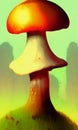 Autumn mushrooms - abstract digital art