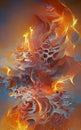 Arcane fire - abstract fantasy art Royalty Free Stock Photo