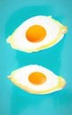 Fried eggs - abstract digital art