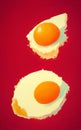 Fried eggs - abstract digital art