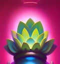 Mystical lotus flower - abstract digital art