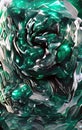 Shapes of malachite - abstract digital art