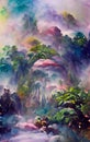 Mystical rainforest - abstract digital art