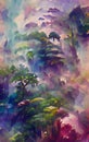 Mystical rainforest - abstract digital art