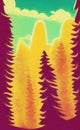 Burnin forest - abstract digital art
