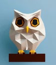 Low poly owl - stylized digital art Royalty Free Stock Photo
