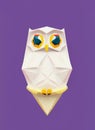 Low poly owl - stylized digital art Royalty Free Stock Photo
