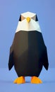 Low poly penguin - stylized digital art