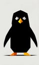 Low poly penguin - stylized digital art